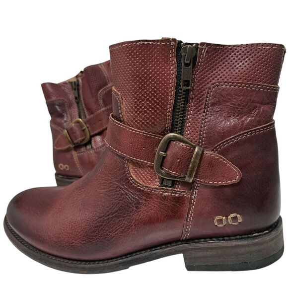 Bed Stu Becca Cobbler Organic Veg Tanned Western Moto Boho Leather Boots Sz 10 - Picture 13 of 17